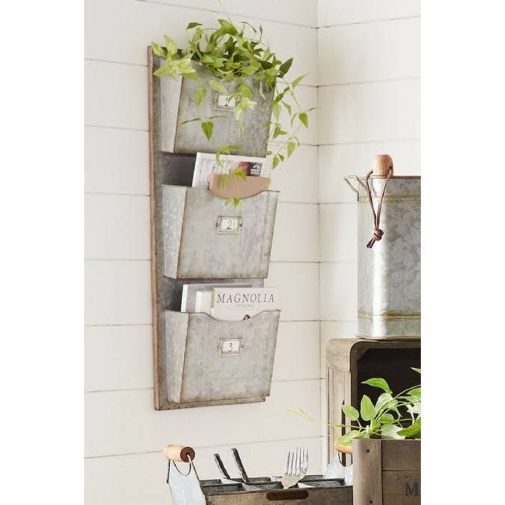 Magnolia Home Letterbox Station,  Galvanized Metal by Joanna Gaines NWT